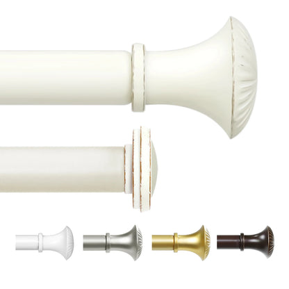 1 Set 5/8 Inch Diameter Heavy-Duty Curtain Rod, Telescoping, 5 Colors, 3 Sizes......