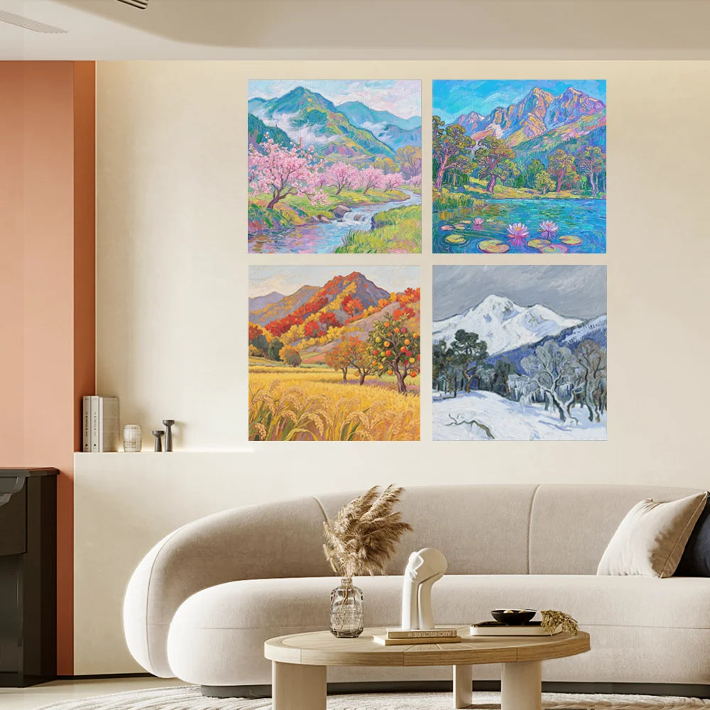 The Four Seasons Canvas Oil Painting HD Print Wall Art, Many Different Sizes....