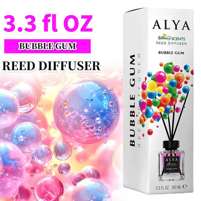 3.3oz Reed Diffuser Set with 14 Different Scents & 4 Incense Sticks, Essential Oil Air Freshener....