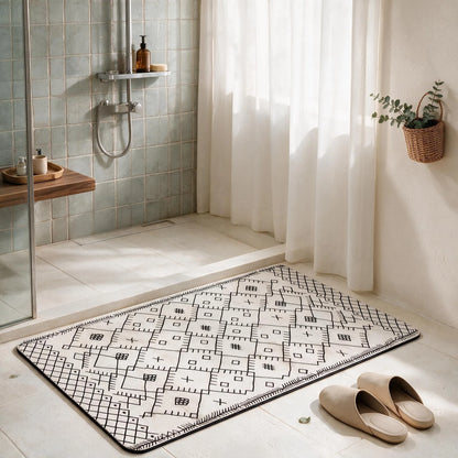 Bathroom Mat Diatomaceous Earth Material with Rubber Backing Non Slip