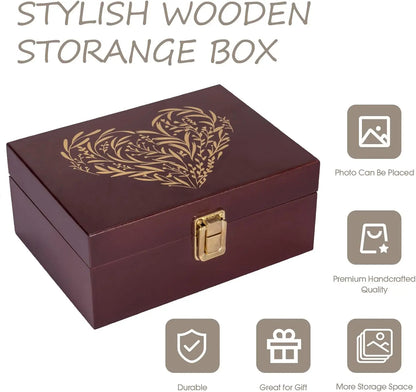 Small Wooden Keepsake Boxes With Hinged Lids and a photo frame inside....