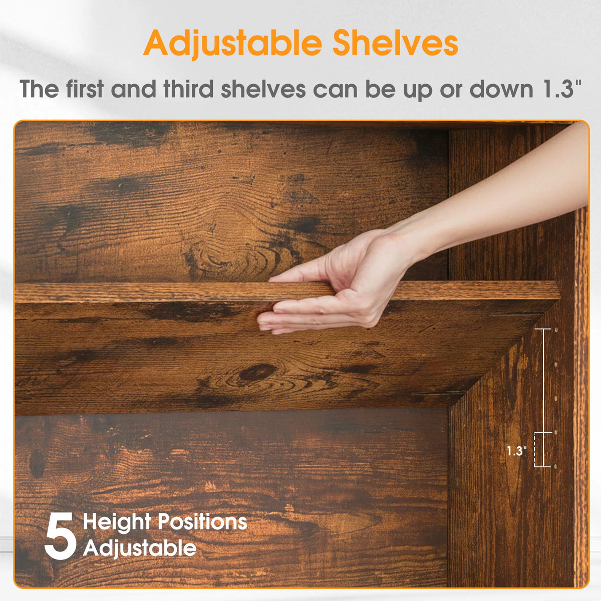 6 Shelf Wooden Bookcase 63 Inch Tall  Adjustable Shelves....