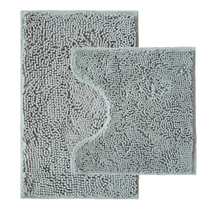 Bathroom Rugs Sets 2 Pc, Absorbent Chenille Bath Mats Non Slip Backing.....