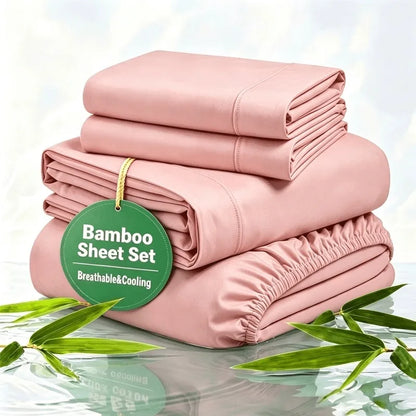 3pcs/4PCS Cooling Satin Bed Sheet Set, Shrink-Resistant, Fade-Resistant, Hypoallergenic, Breathable, Flat Sheet & Fitted Sheet & Pillow Cases
King, Queen, Full, Twin
