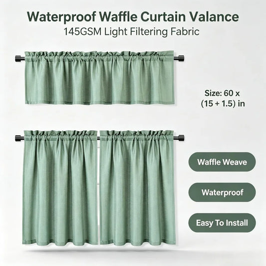 1 Set Short Curtain Small Curtains, 15In x 60In for Bathroom Kitchen
