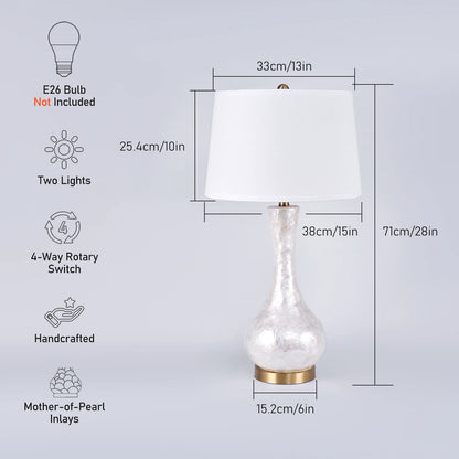 28/25 inch  Luxury Table Lamp Opal Glass