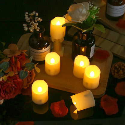 12 Rechargeable Led Candles Timer Remote LED Light Flameless.....