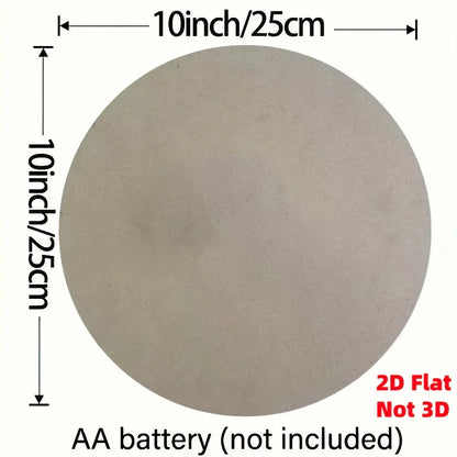 10 Inch Wall Clock, AA Battery Not Included, 2D Flat Design