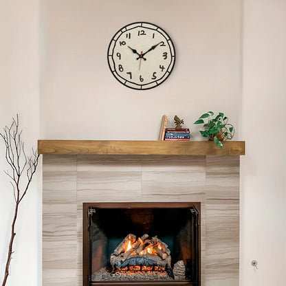 Vintage Wooden Wall Clock - Silent Quartz, Battery Operated (AA Batteries Not Included)