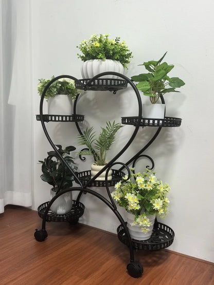 6 Tier Metal Rolling Plant Stand with Wheels....