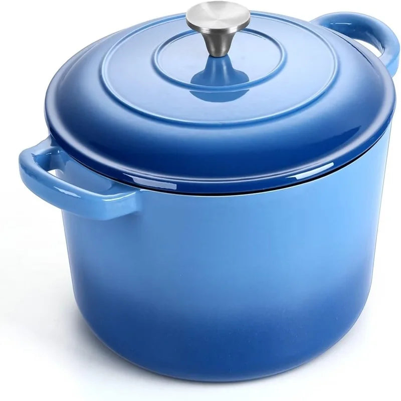 7QT Enameled Cast Iron Dutch Oven With Lid, Also In Blue.....