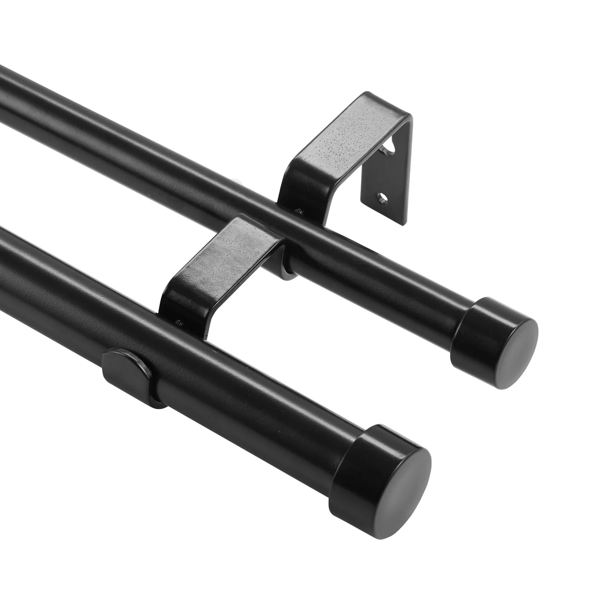 1 Inch Double Curtain Rods 36-72 In And 72-144 In. Curtin Rods for Windows 24-68 In And 69-140 In Telescoping Dual Curtain Rod