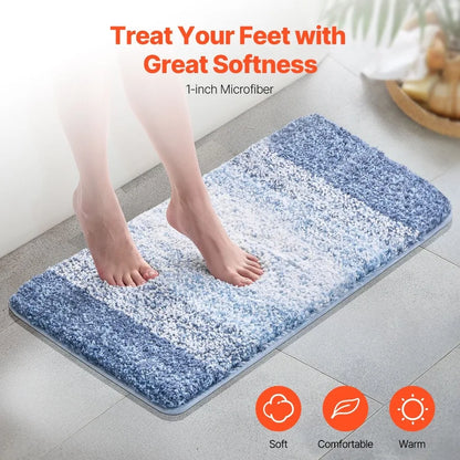 Bathroom Rug 30x20 Absorbent Soft Machine Washable,  Non-Slip