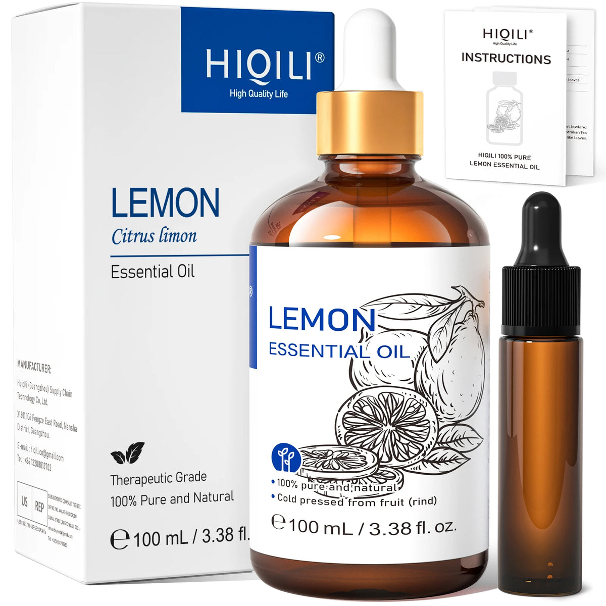 3.3 Oz. Natural Essential Oil, Frankincense/Lemon/Rosemary/Tea Tree/Lavender/Wintergreen/Ylang, Humidifiers, DIY Candles....