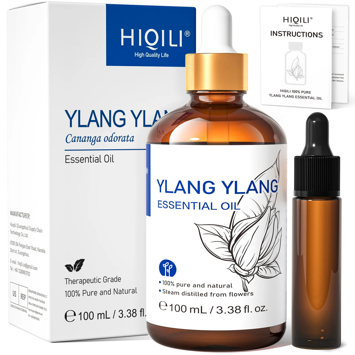 3.3 Oz. Natural Essential Oil, Frankincense/Lemon/Rosemary/Tea Tree/Lavender/Wintergreen/Ylang, Humidifiers, DIY Candles....