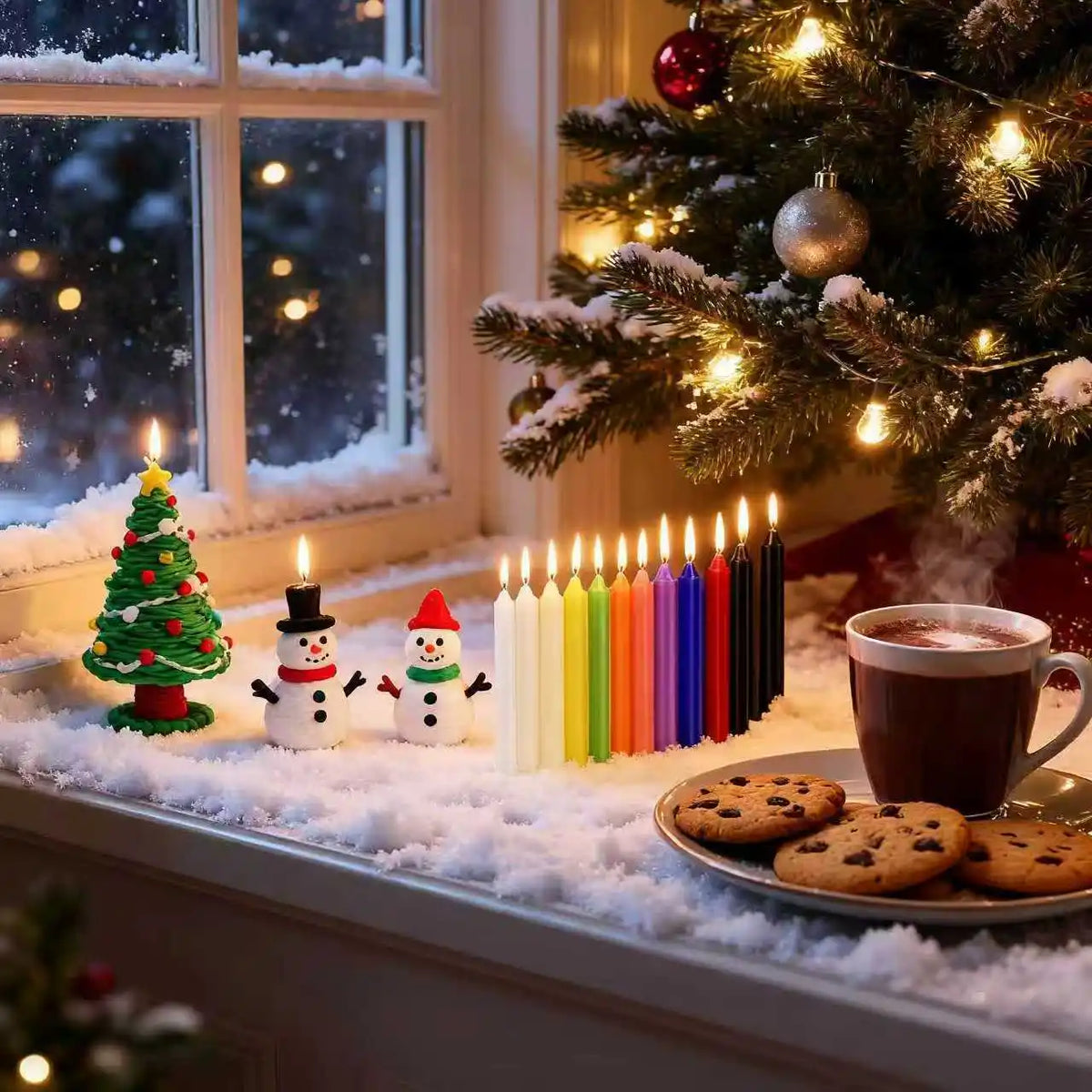 98 pieces of colorful 4-inch wax sticks, smokeless, odorless, drip-free, suitable for family dinners, birthday candles