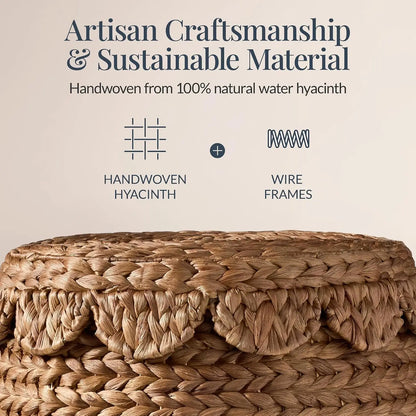 Handwoven Rattan Wicker Storage Basket.....