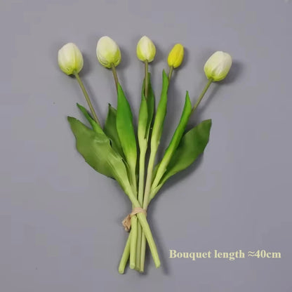 5pcs Artificial Flowers Soft Tulip  Real Touch