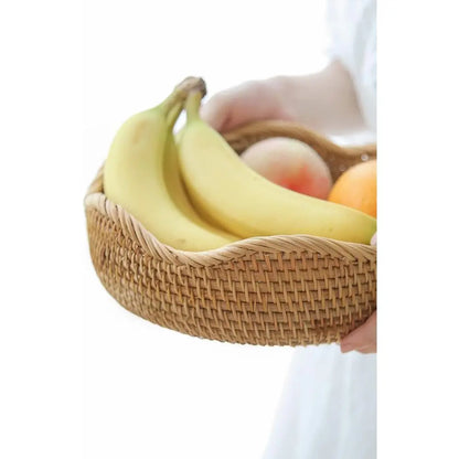 Natural Handwoven Rattan Bread Basket...