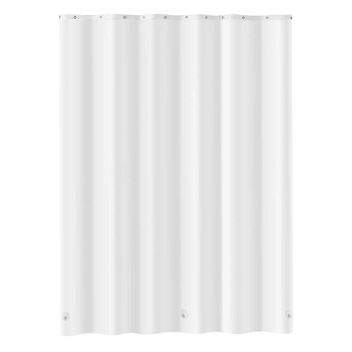 8G Heavy-Duty Shower Liner, 2-Pack Waterproof Plastic Liners with 3 Magnets and 12 Rust-Resistant Metal Grommet, 72 x 72 in (White Frost)