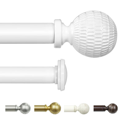 1 Set 5/8 Inch Diameter Heavy-Duty  28 to 120 Inch Curtain Rod, Telescoping Single Rod, 28 to 120 Inches, 5 Colors, 3 Sizes....