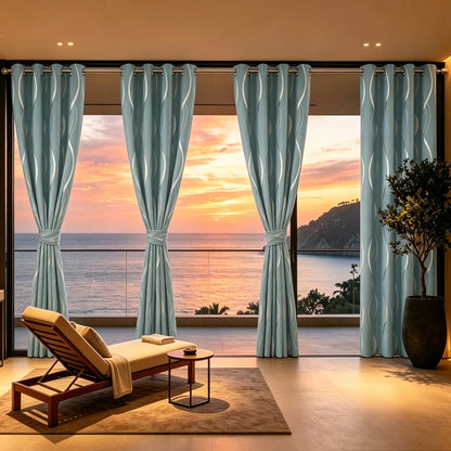 Luxury 100% Blackout Curtains Solid Color Window Drapes, Thermal Insulating Room Darkening with Eyelet Rings, 5 Colors, Many Sizes...