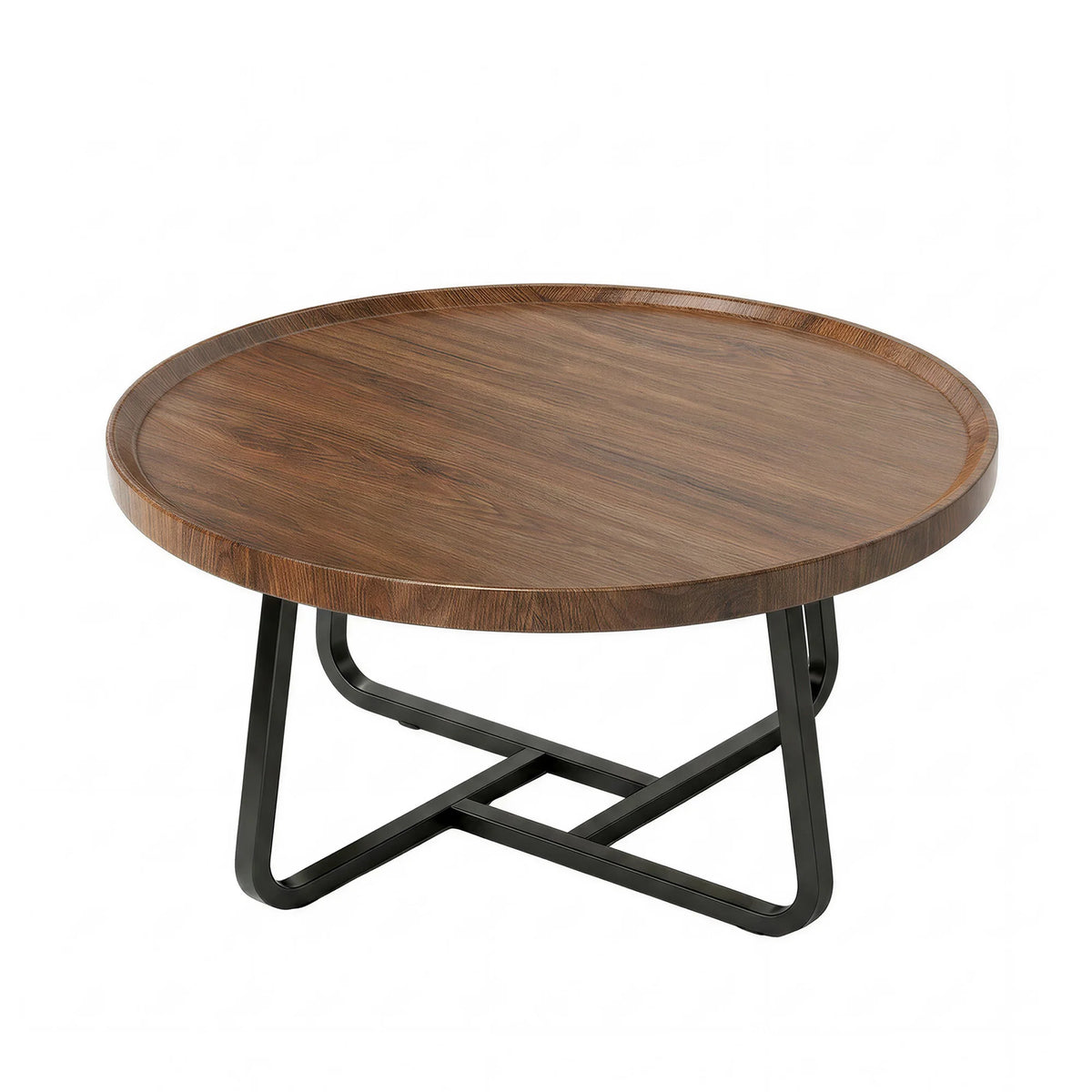 19.7in Minimalist small Round Side Table, With Metal Frame