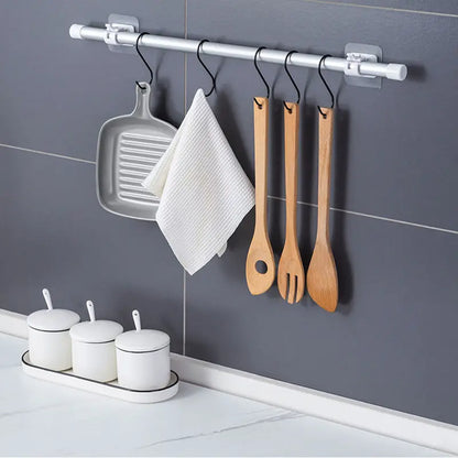 Set of 2/4/8 Self Adhesive Hooks For Curtain Rod, Clip Hook Window Curtains...