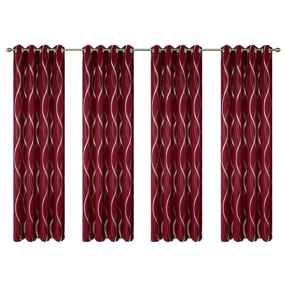 Luxury 100% Blackout Curtains Solid Color Window Drapes, Thermal Insulating Room Darkening with Eyelet Rings, 5 Colors, Many Sizes...