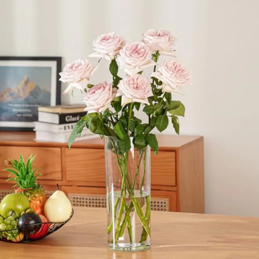 Flower Vase Acrylic Cylinder, 7.86" Tall Clear Vase