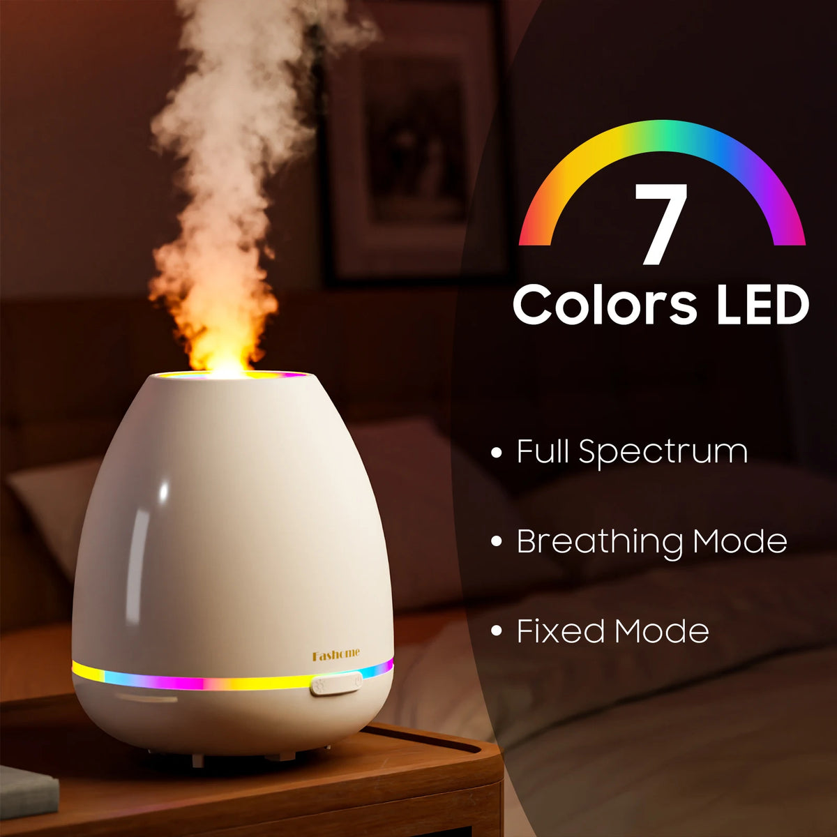 Essential Oil Diffuser, 10 Oz  Small Humidifier With 7 Color LED Lights, Fragrant Oil Humidifier, 3 Timer Auto-Shut Off, 2 Colors.....