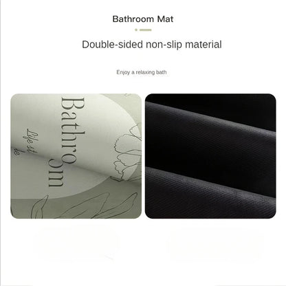 Bathroom Mat Diatomaceous Earth Material with Rubber Backing Non Slip