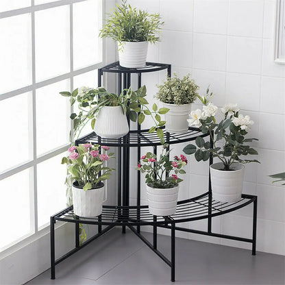 3-Tier Metal Corner Plant Stand for Indoor Outdoor, 22.2x23 inch's