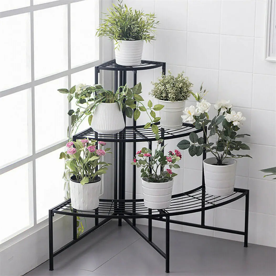 3-Tier Metal Corner Plant Stand for Indoor Outdoor, 22.2x23 inch's