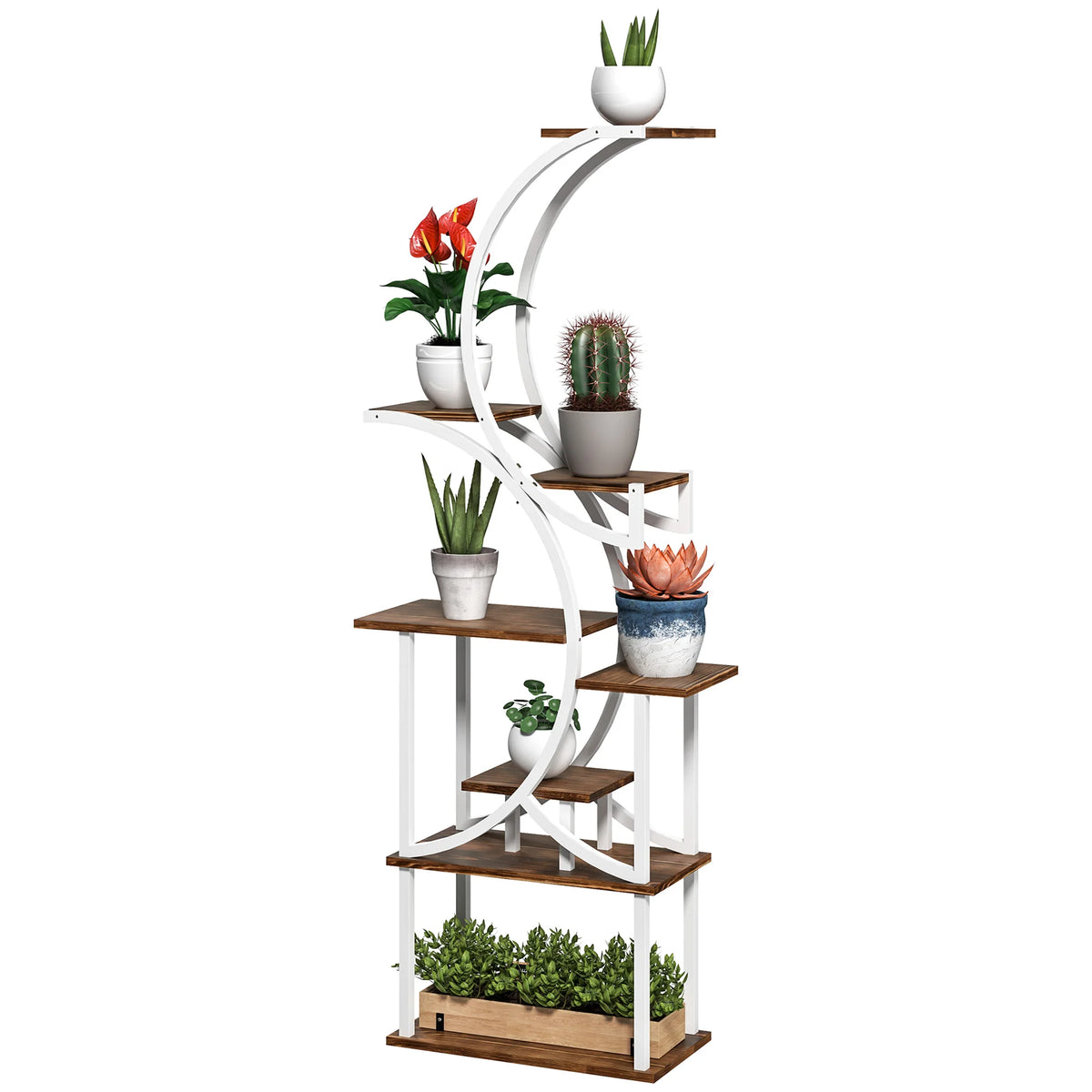 8 Tier Plant Stand Indoor, 62" Tall Plant Shelf,