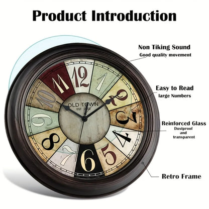 Vintage12, 10 Inch Wall Clock AA Battery