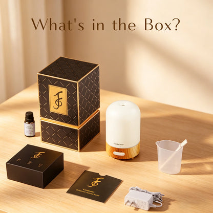Essential Oil Diffuser, Ultrasonic Humidifier, Hand Blown Glass, Auto Shut-Off, 3 Modes White Lights, 3.3 Oz.3 Color.....