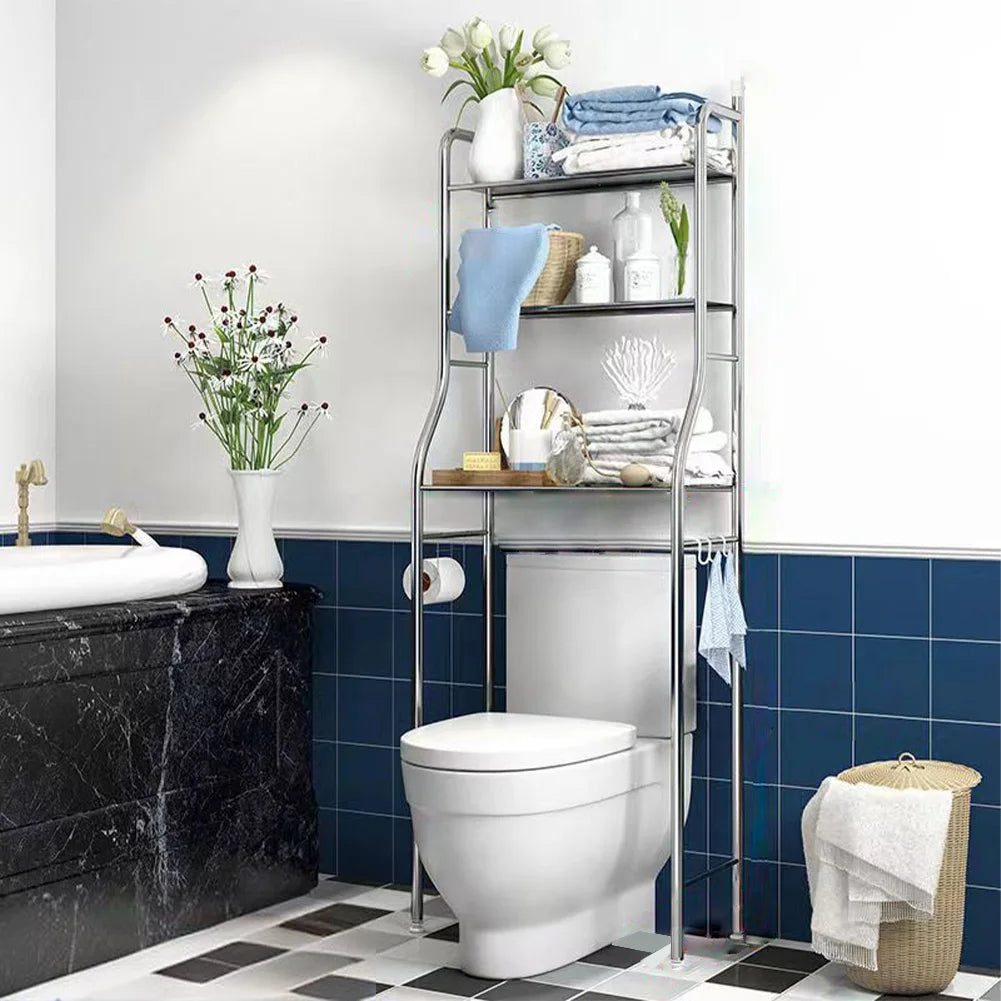 Over Toilet Storage Shelf,2/3-Tier Freestanding, Metal
