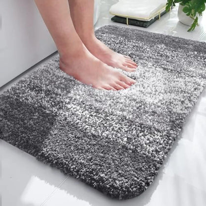 Bathroom Rugs Mat 30x20 Absorbent Microfiber , Rubber Backing, Machine Washable