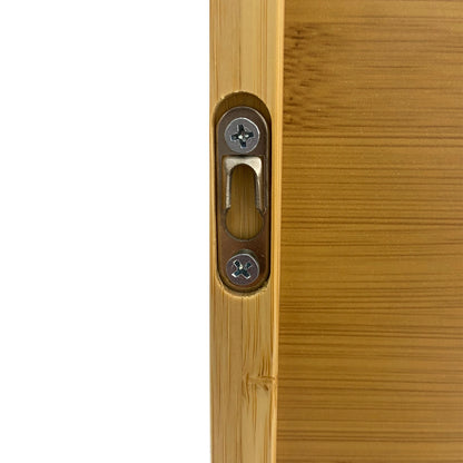 Bamboo Bathroom Wall Cabinet, Over the Toilet, Solid Wood, 3 Shelves, 2 Doors