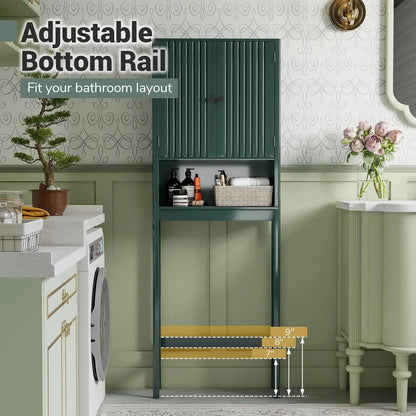 Wooden Storage Cabinet, Bathroom w/Fluted Doors, Adjustable Shelf....