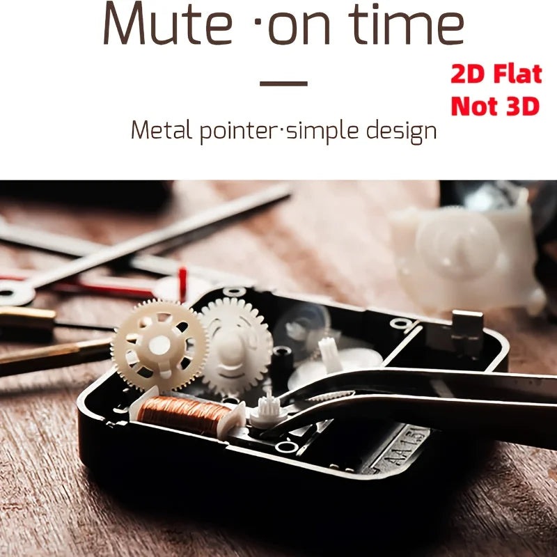 10 Inch Wall Clock, AA Battery Not Included, 2D Flat Design