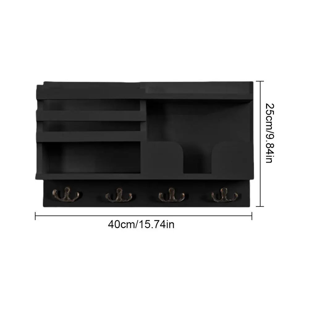 Wooden Hangable Rack With Hooks