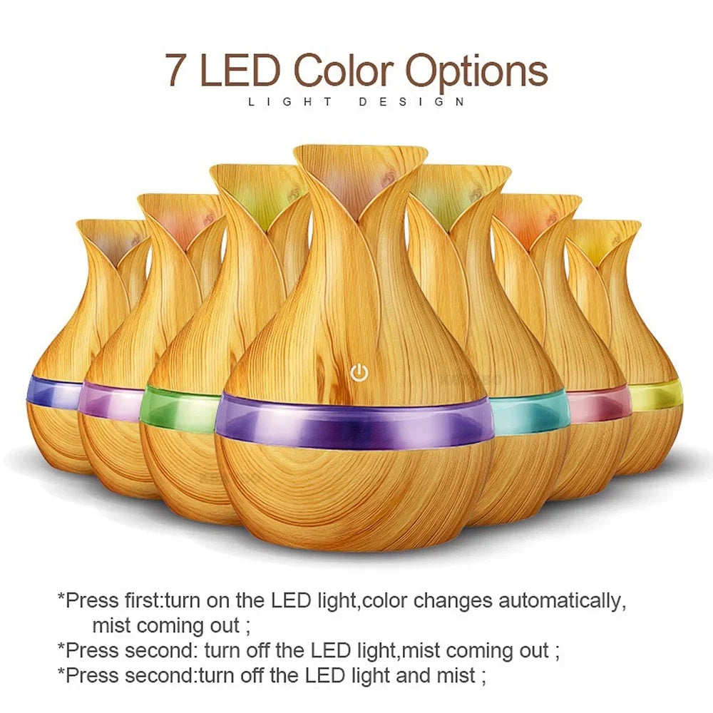 6 Inch Remote Control Humidifier & Diffuser, 10 Oz. Auto Shut Off, 7 Color Mood Light