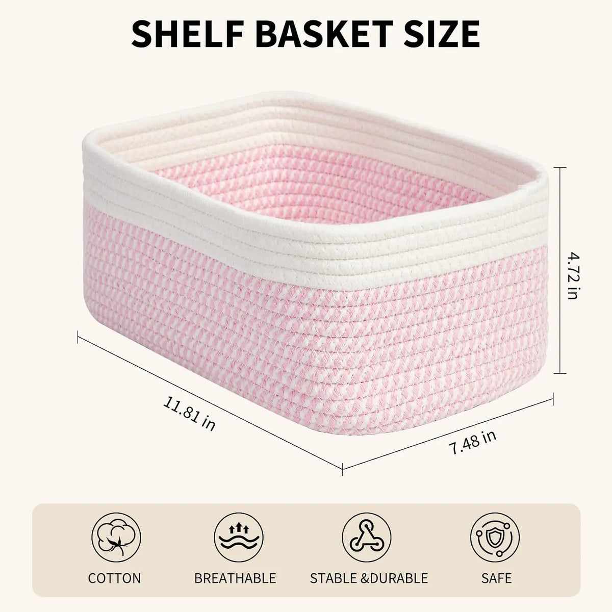 Set Of 3 Soft Cotton Rope Woven Storage Baskets ....