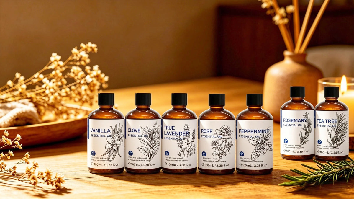 3.3 Oz. Natural Essential Oil, Frankincense/Lemon/Rosemary/Tea Tree/Lavender/Wintergreen/Ylang, Humidifiers, DIY Candles....