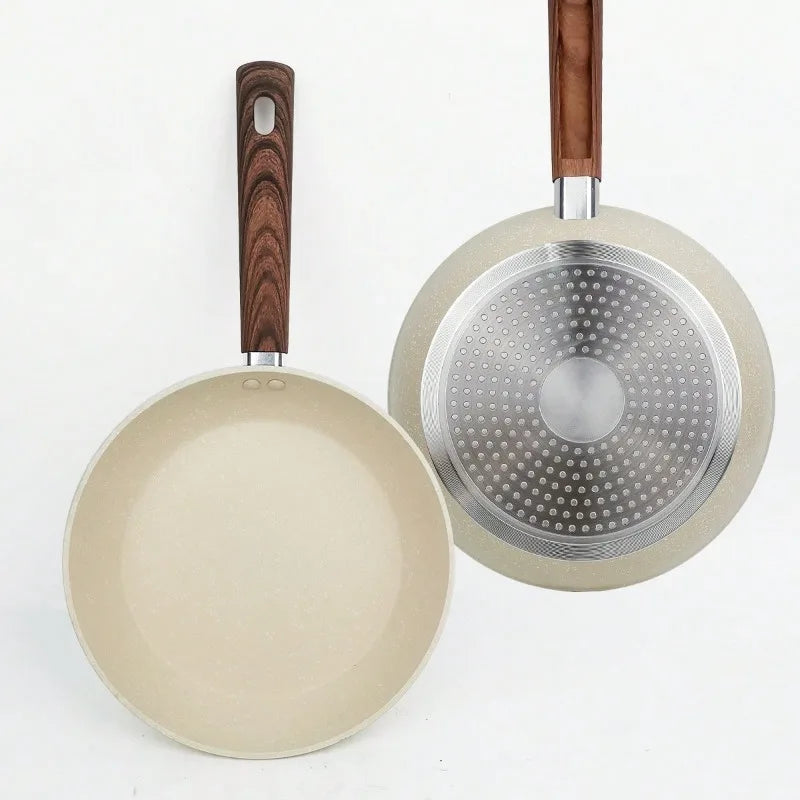 12Pcs Cream Granite Nonstick Cookware Set, With Silicone Cooking Utensils.....