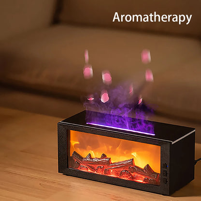 10 Oz. Flame Effect Humidifier & Diffuser, with Remote & Timer, Auto Shut Off, Realistic 6 Color Fireplace.....