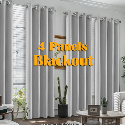 4PCS Blackout Curtains, Heat-Insulated Grommet Curtains For Darkening, 6 Colors, Many Sizes.....