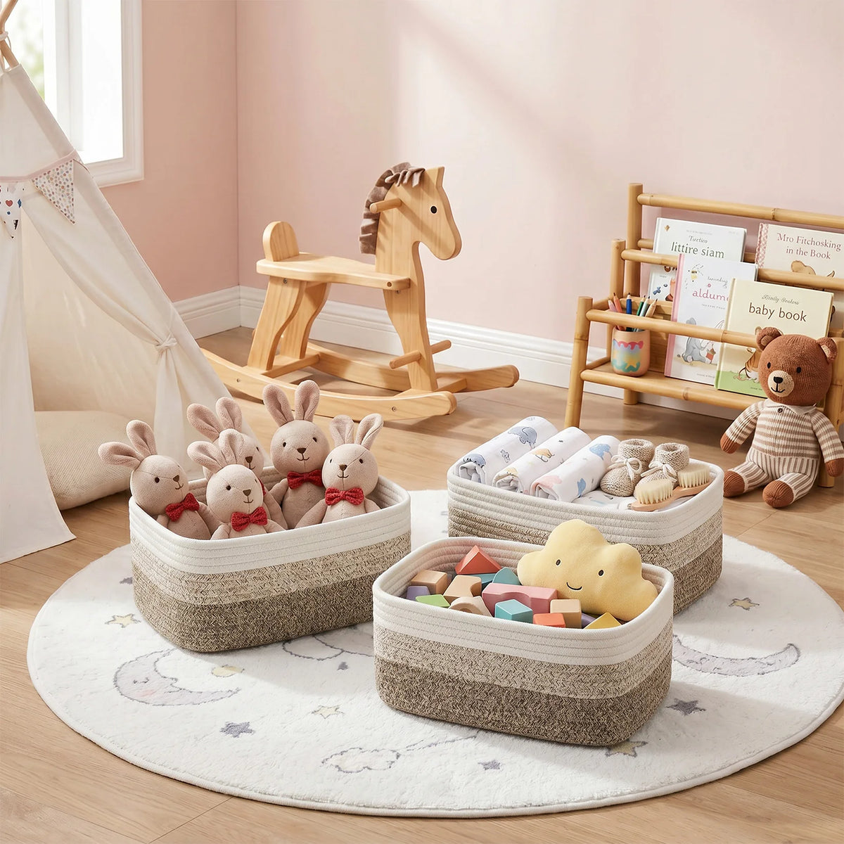 Cotton Rope Storage Basket Woven Basket